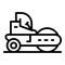 Repair road roller icon, outline style