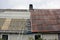 Repair of the roof of the old village barn.