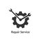 Repair service with gear like clock