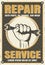 Repair Service Retro Style Poster