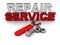 Repair service sign