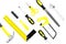 Repair tool kit. File, saw, hummer, corner ruler on white background top view pattern