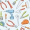 Repair tools seamless pattern.