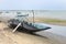 Repair work of traditional wooden fishing boat