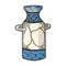 Repaired Japan vase kintsugi art color sketch