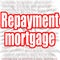 Repayment mortgage word with zoom in effect