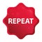 Repeat misty rose red starburst sticker button