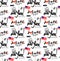 Repeat New York color pattern white background