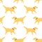 Repeat seamless pattern with flat style cute labrador dogs on white background. Stock vector