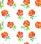 Repeatable floral motif for fabric or wrapping paper.