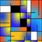 Repeatable Mondrian style painting