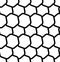 Repeatable seamless pattern with tilted, overlapping hexagons. G