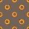 Repeated circles drawn a rough brush. Simple seamless pattern.