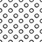 Repeated circles drawn with a rough brush. Trendy seamless pattern.
