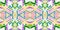 Repeated Geometric Design. Multicolor Endless