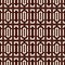 Repeated outline squares and brackets on white background. Symmetric geometric surface pattern design wallpaper.