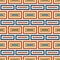 Repeated rectangular blocks background. Bricks motif. Retro colors seamless pattern with simple geometric ornament.