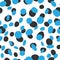 Repeated rounded spots. Seamless pattern. Irregular polka dot print. Vector illustration.