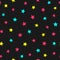 Repeated scattered bright stars. Cute seamless pattern for kids. Endless childish print.