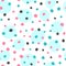 Repeated scattered rounded dots. Simple seamless pattern for children.