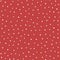 Repeated white and gray rounded dots on red background. Trendy seamless pattern.