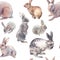 Repeating background with farm animals