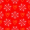 Repeating cute hearts and snowflakes drawn by hand. New Year seamless pattern.