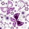 Repeating floral white-violet pattern