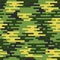 repeating forest camouflage pattern in green, black and yellow