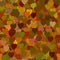 Repeating heart pattern background - vector graphic from hearts in brown autumn tones with shadow effect