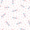 Repeating hearts and text Xoxo. Romantic seamless pattern.