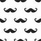 Repeating mustache silhouettes. Simple seamless pattern.