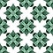 Repeating ornamental pattern desig. Diamond tiles black and greenish blue