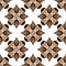 Repeating ornamental pattern desig. Diamond tiles black and orange
