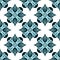 Repeating ornamental pattern desig. Diamond tiles black and turquoise blue