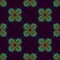 Repeating ornamental pattern design. Decorative square tiles - mandalas - orange turquoise on dark urple