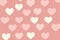repeating pattern of hearts, with valentine's day theme, plain background with