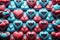 repeating pattern of hearts, with valentine's day theme, plain background