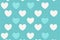 repeating pattern of hearts, with valentine's day theme, plain background with hearts in the foreground