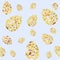 Repeating pattern of mosaic Easter eggs. Seamless background for wrapping paper textile products and web pages.