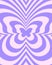 Repeating purple butterflies background in trendy retro 2000s design. Groovy psychedelic pattern in y2k style for poster
