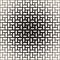 Repeating Rectangle Halftone. Modern Geometric Lattice Texture. Vector Seamless Monochrome Pattern