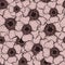 Repeating seamless floral pattern, vectorized real drawing