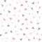 Repeating triangles and dots. Geometric seamless pattern for girls.