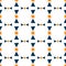 Repeating triangles and squares. Seamless pattern.