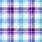 Repeating violet-white grunge checkered pattern