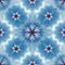 Repeating white-grey-blue floral pattern