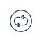 repetition icon vector from media players concept. Thin line illustration of repetition editable stroke. repetition linear sign