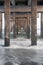 Repetition of the pilons, under a pier with long exposures