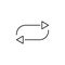 repetition sign icon. Element of simple icon in material style for mobile concept and web apps. Thin line icon for website design